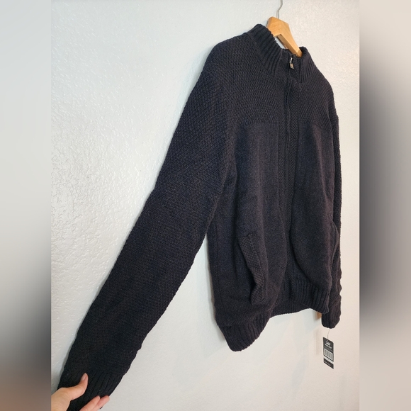 XRAY Jeans Color Blocked Full Zip High Neck Sweater Jacket - Picture 3 of 11